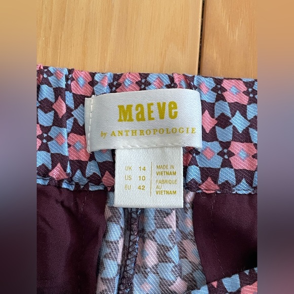 *SOLD* MAEVE Anthropologie Wide Leg Pants Women's Size 10 Pattern High Waisted - Picture 9 of 14